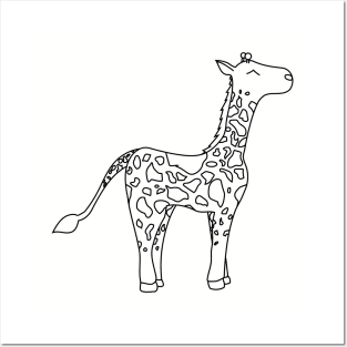 Happy Giraffe Design Posters and Art